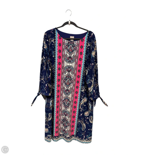 Dress Casual Midi By Chicos In Multi-colored, Size: 2x