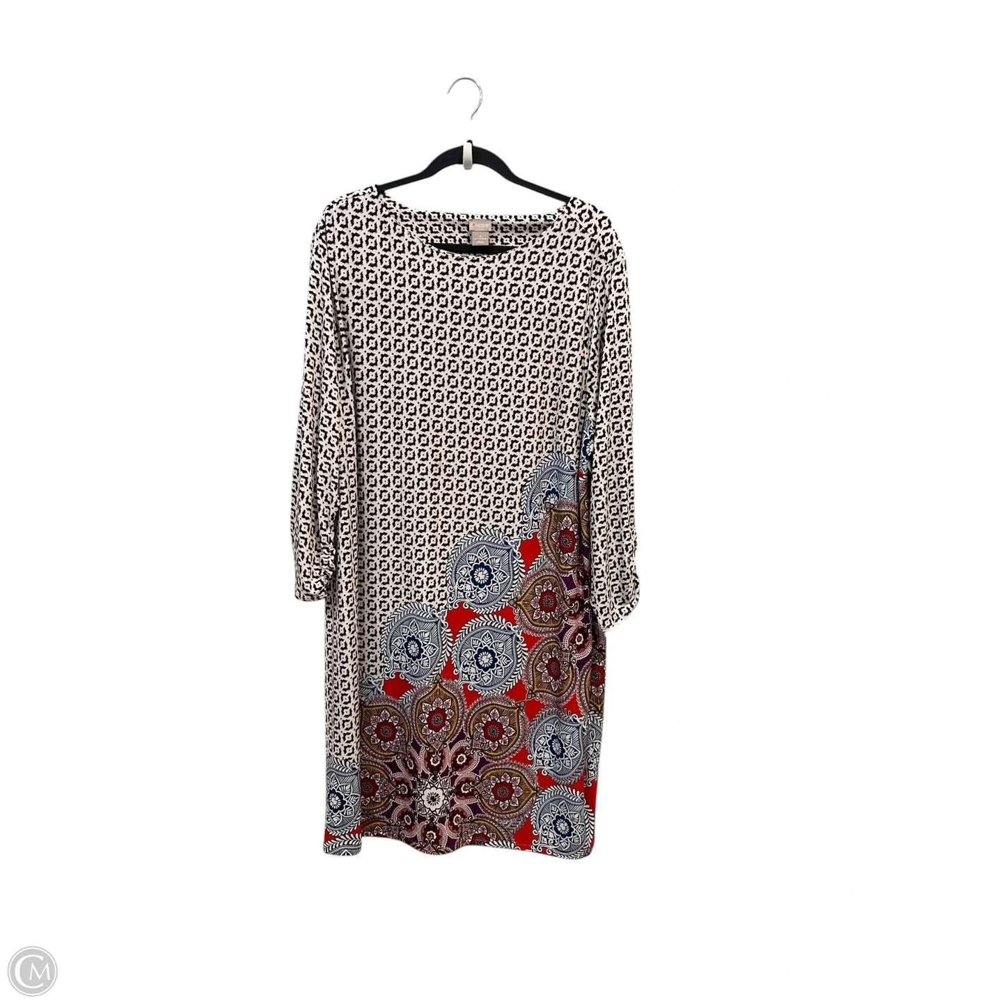 Dress Casual Midi By Chicos In Brown, Size: 2x
