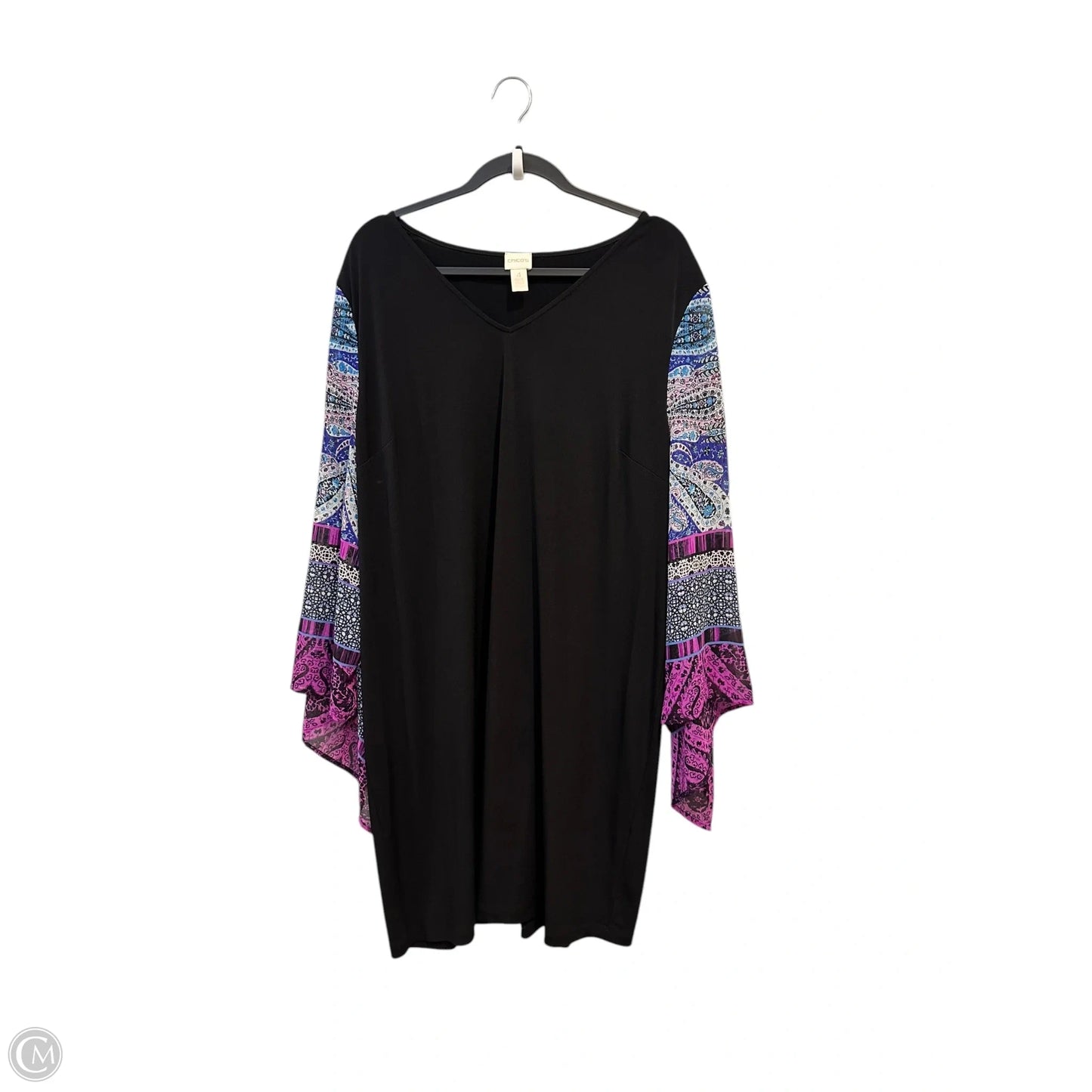 Dress Casual Midi By Chicos In Black, Size: 2x