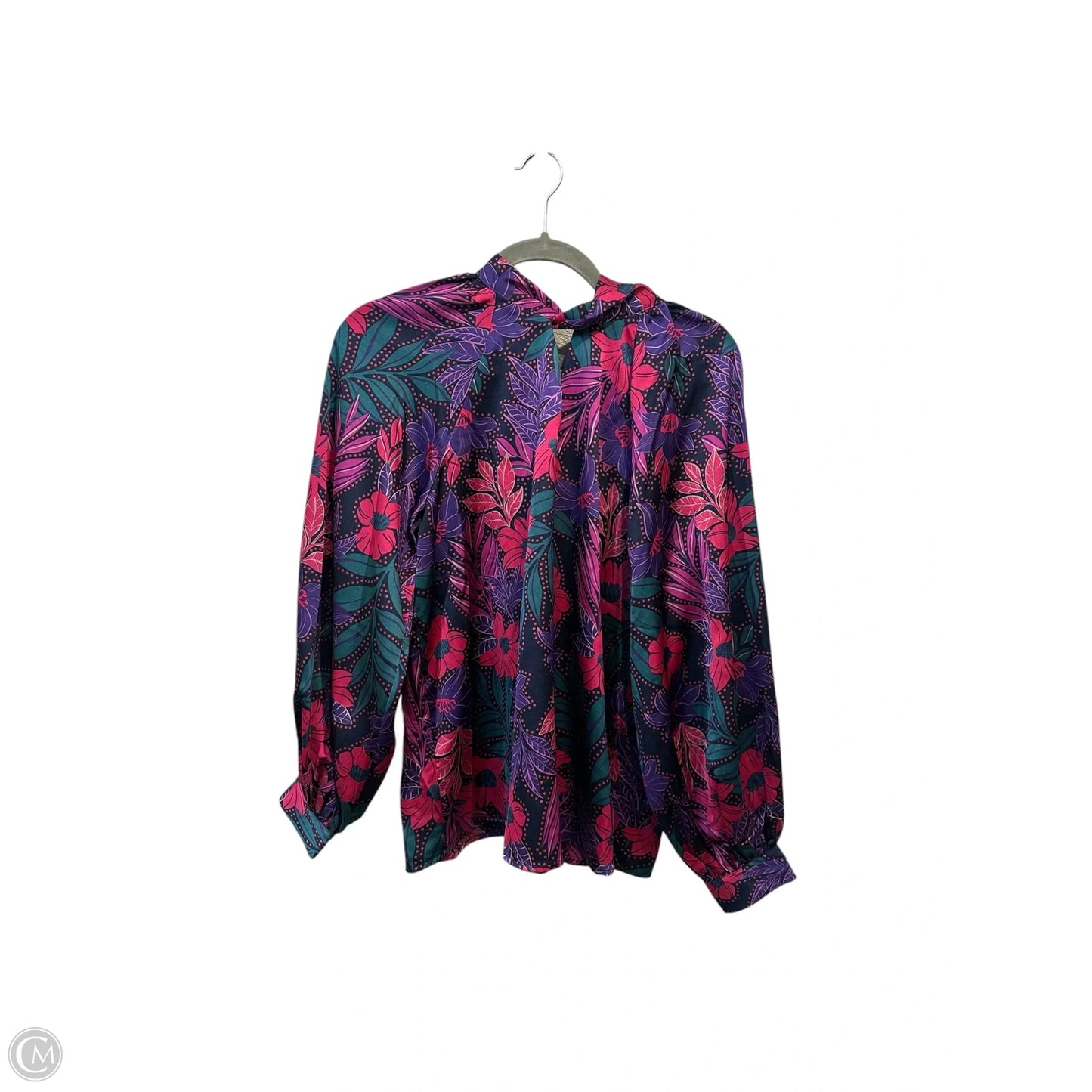 Blouse Long Sleeve By Oddi In Purple, Size: S