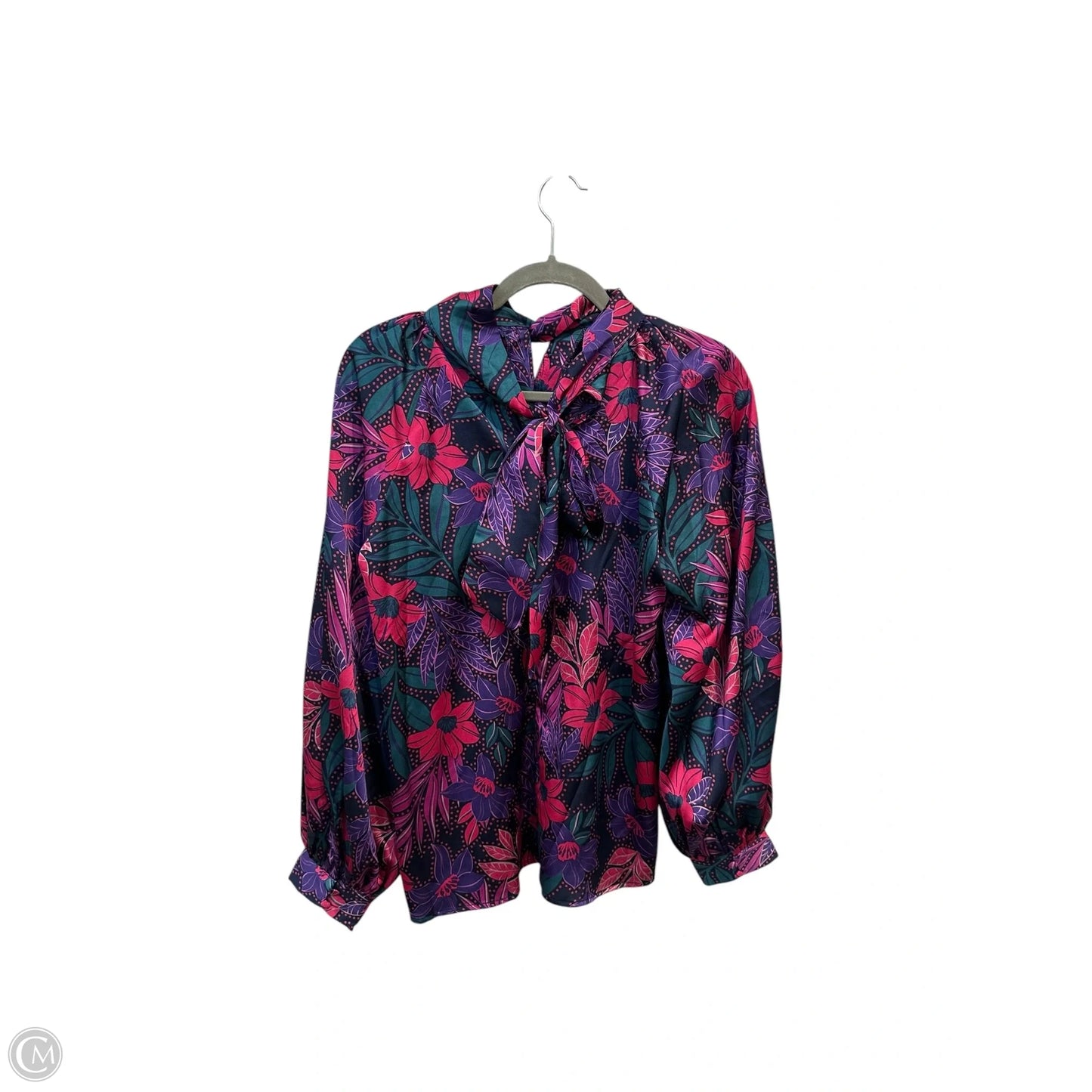 Blouse Long Sleeve By Oddi In Purple, Size: S