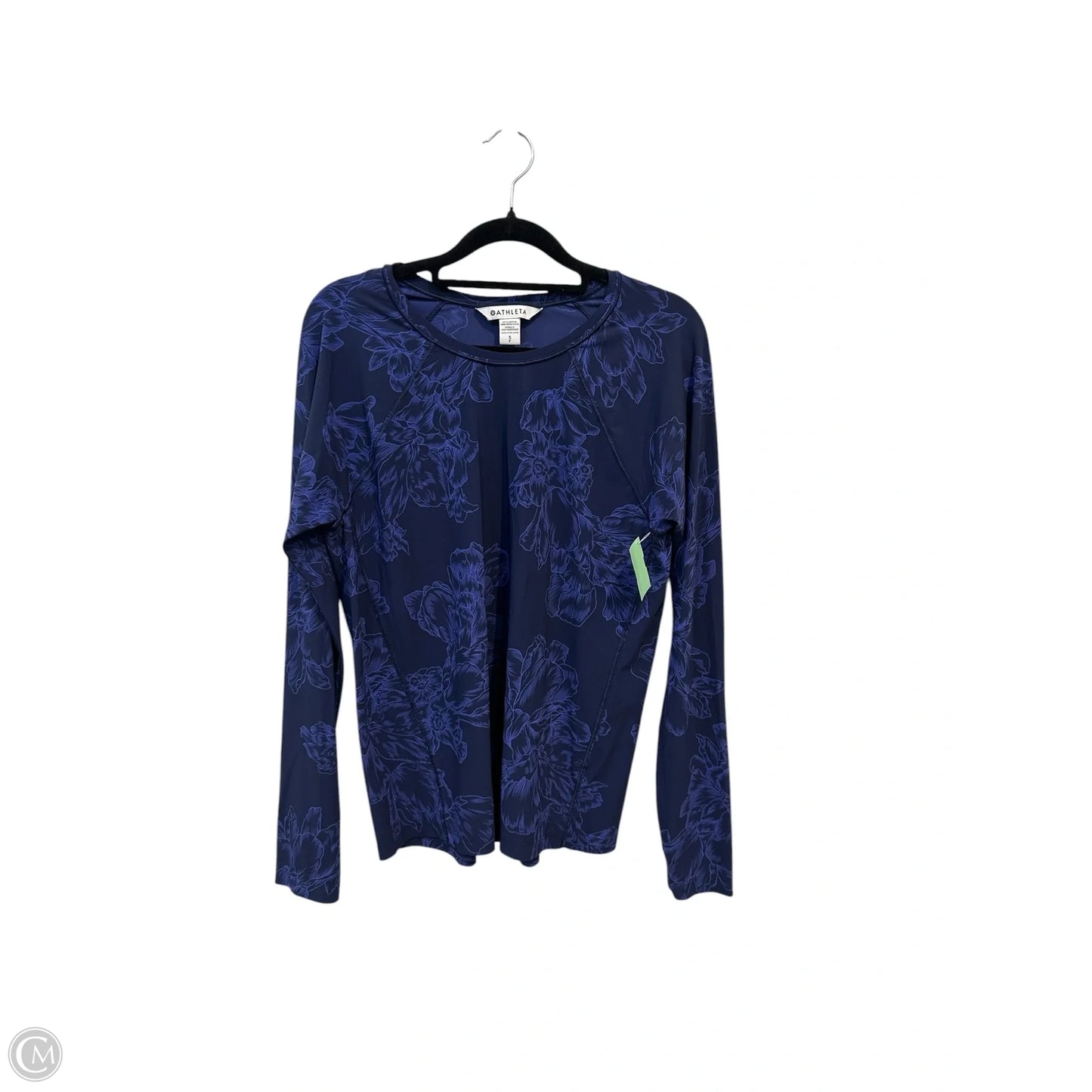 Athletic Top Long Sleeve Collar By Athleta In Blue, Size: S