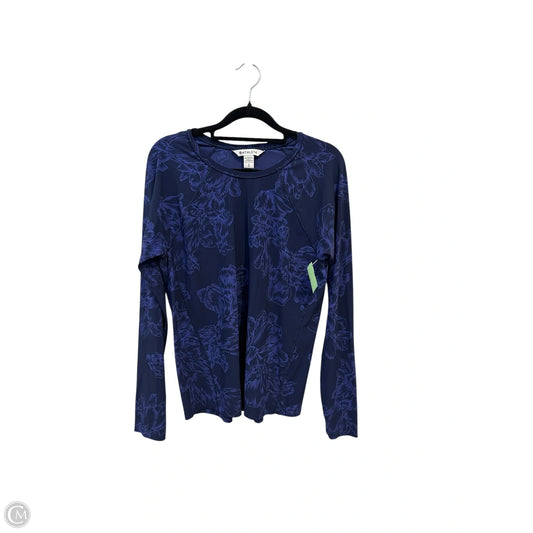Athletic Top Long Sleeve Collar By Athleta In Blue, Size: S
