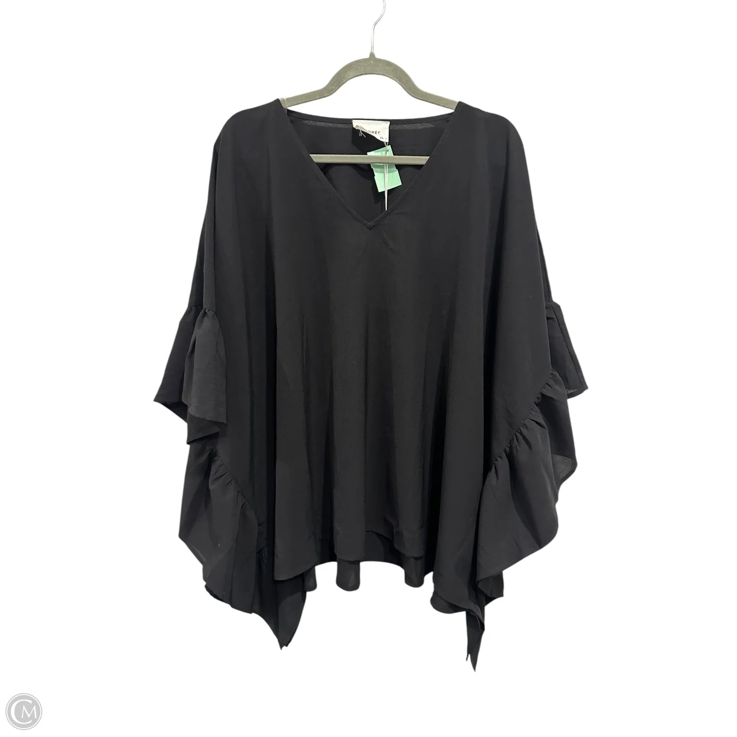 Tunic Short Sleeve By Andree By Unit In Black, Size: M