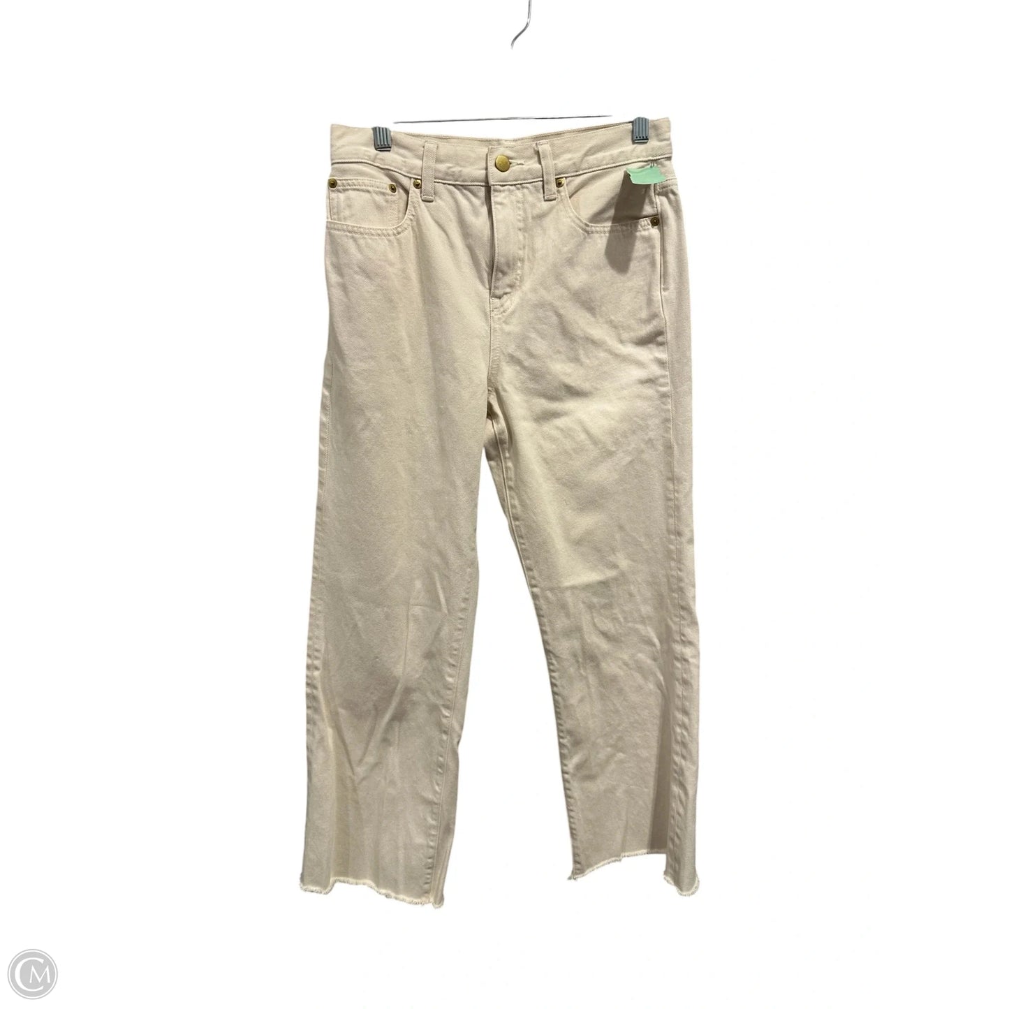 Jeans Straight By J. Crew In Cream, Size: 2