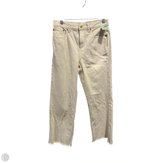 Jeans Straight By J. Crew In Cream, Size: 2