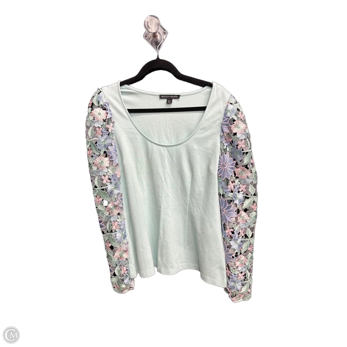 Top Long Sleeve By Boston Proper In Blue, Size: L