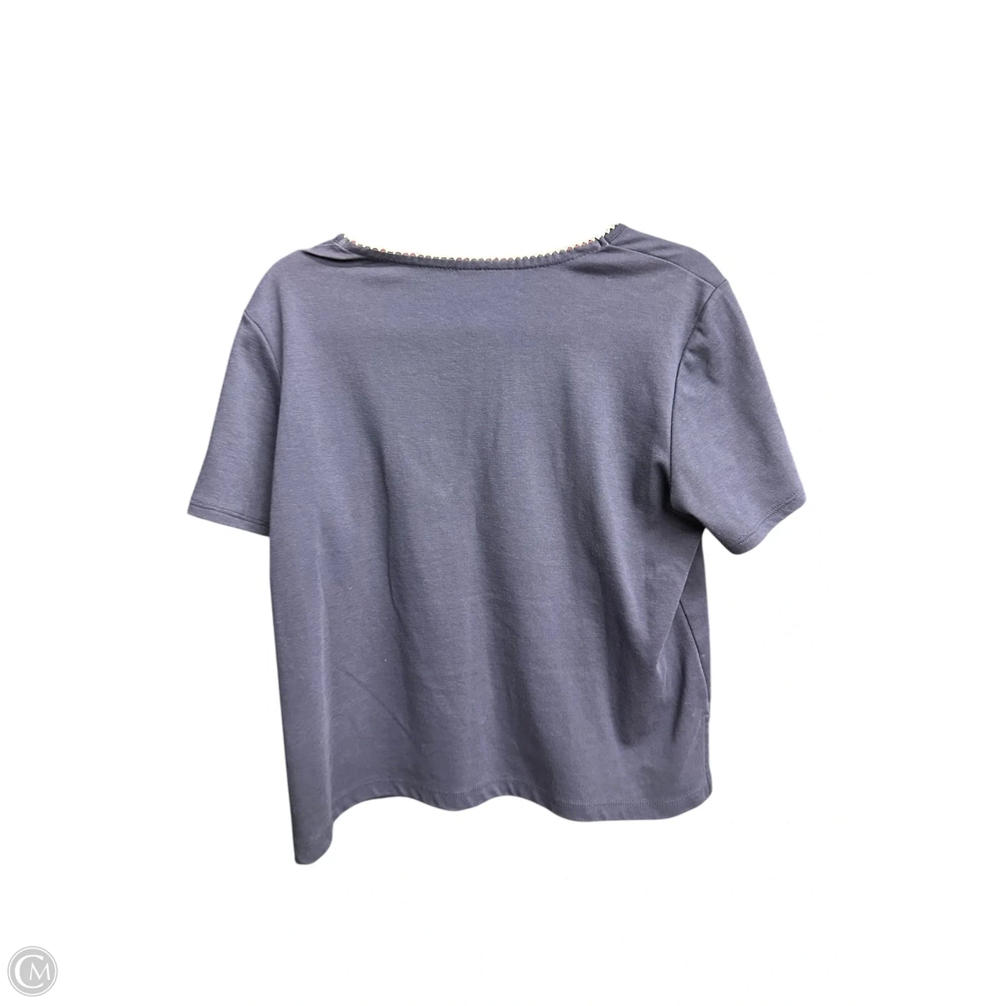 Top Short Sleeve By Alfred Dunner In Navy, Size: M