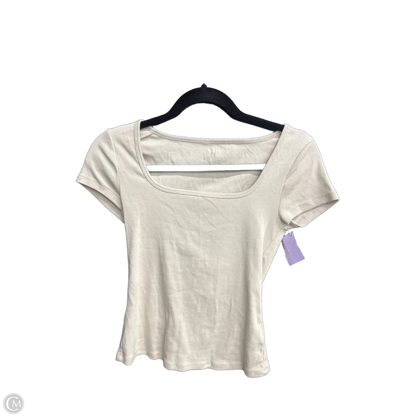 Top Short Sleeve By Old Navy In Cream, Size: Xs