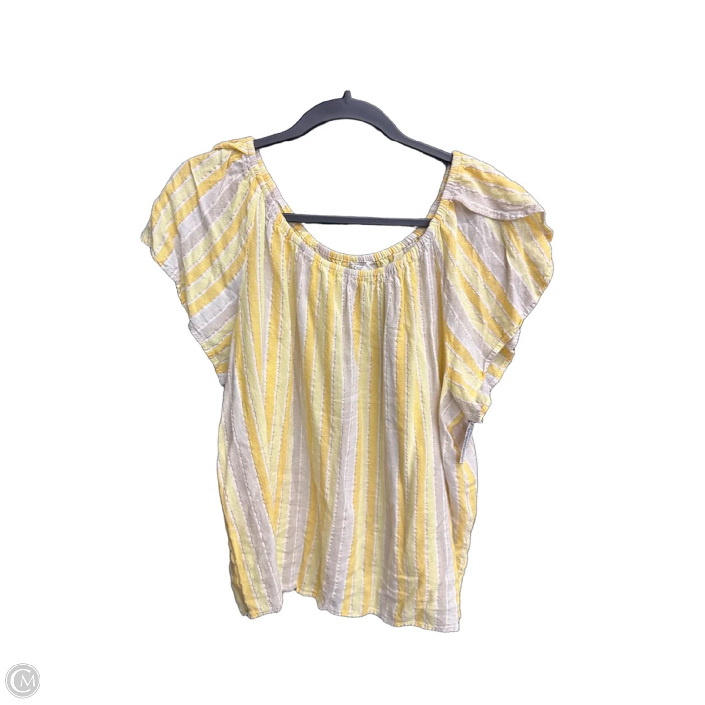 Top Sleeveless By Cato In Yellow, Size: Xl