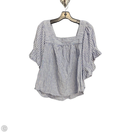 Top Short Sleeve By Beachlunchlounge In Blue Denim, Size: Xl