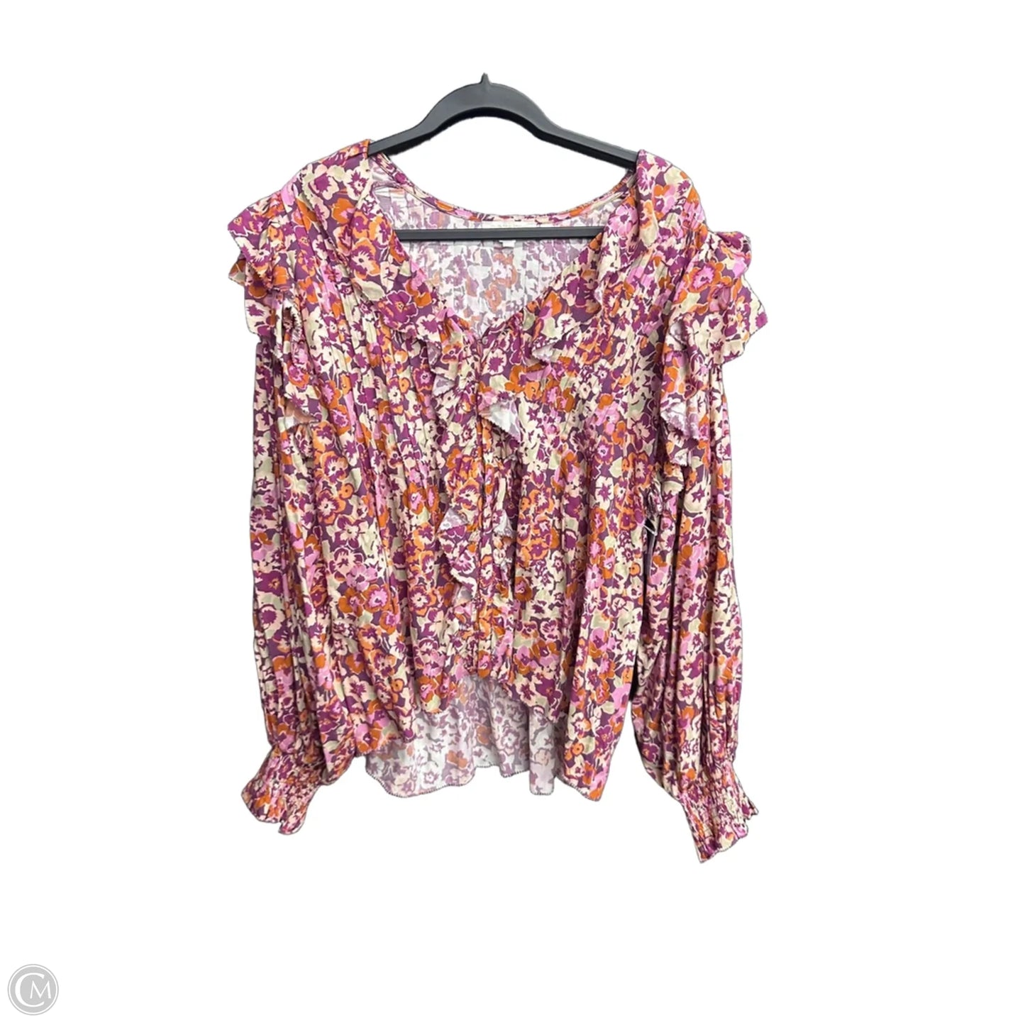 Top Long Sleeve By Clothes Mentor In Floral Print, Size: Xl
