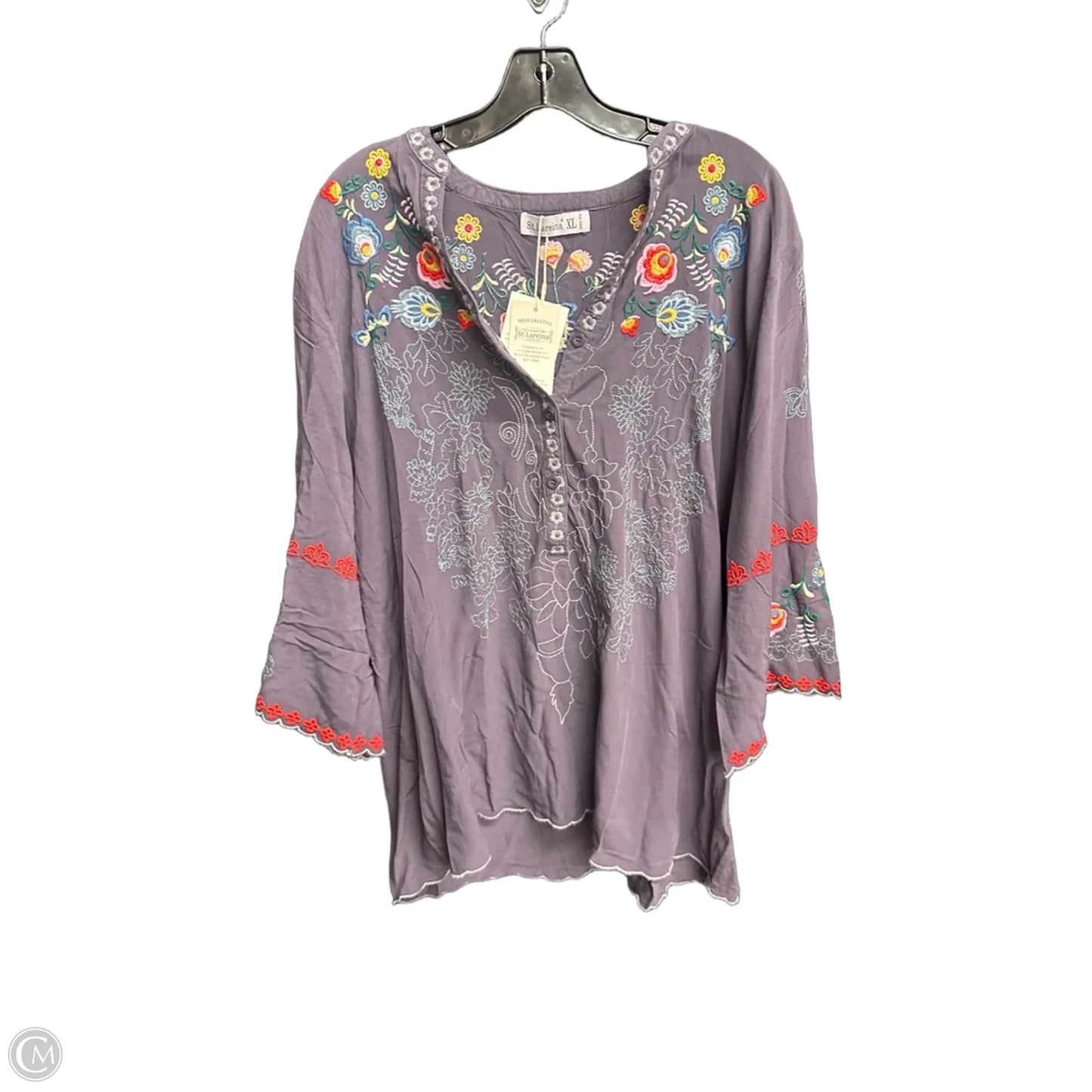 Top 3/4 Sleeve By Clothes Mentor In Navy, Size: Xl