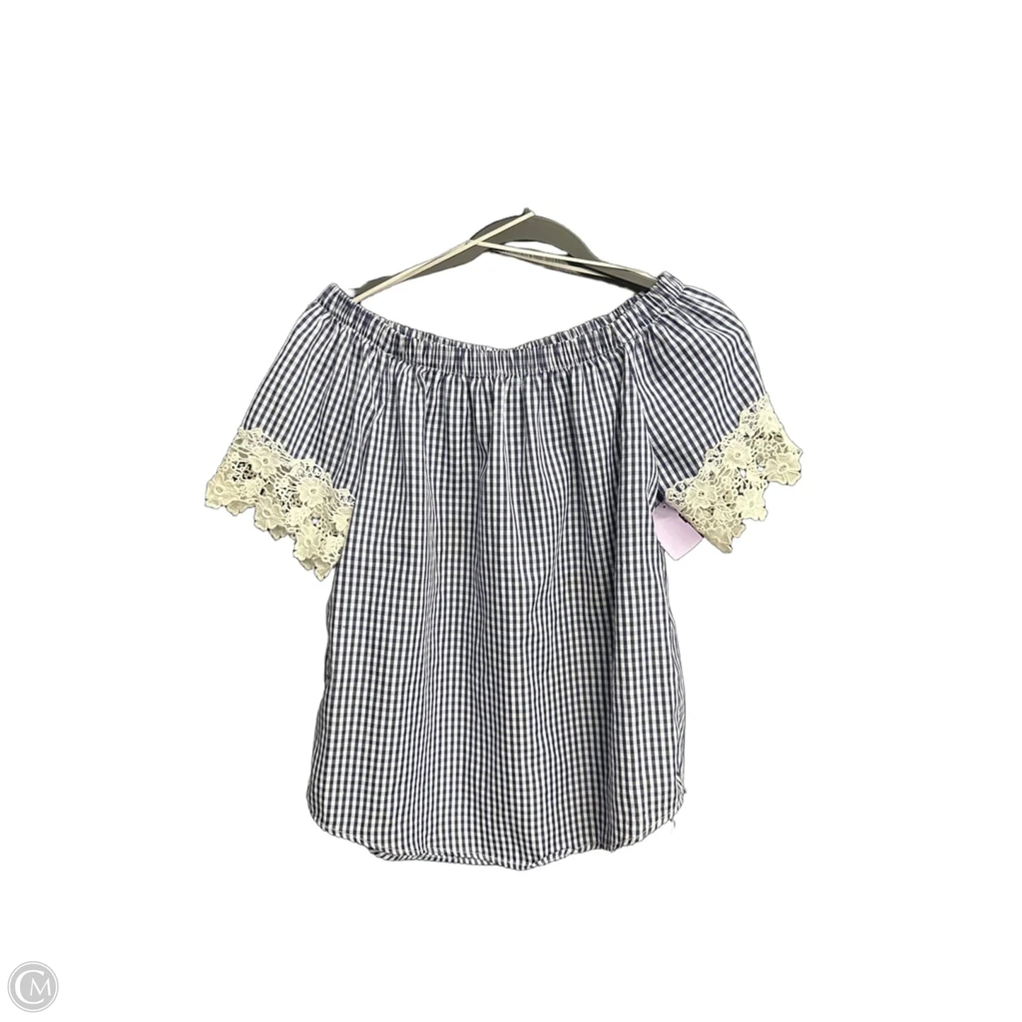 Top Short Sleeve By Clothes Mentor In Navy, Size: M