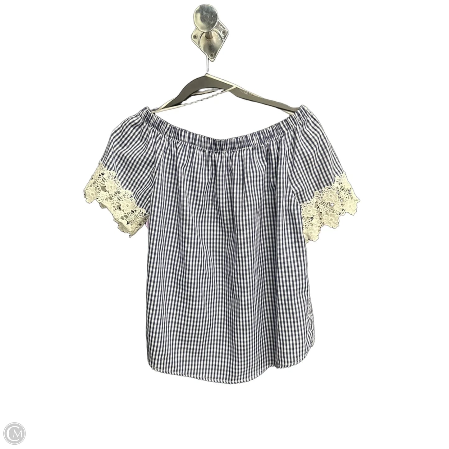 Top Short Sleeve By Clothes Mentor In Navy, Size: M