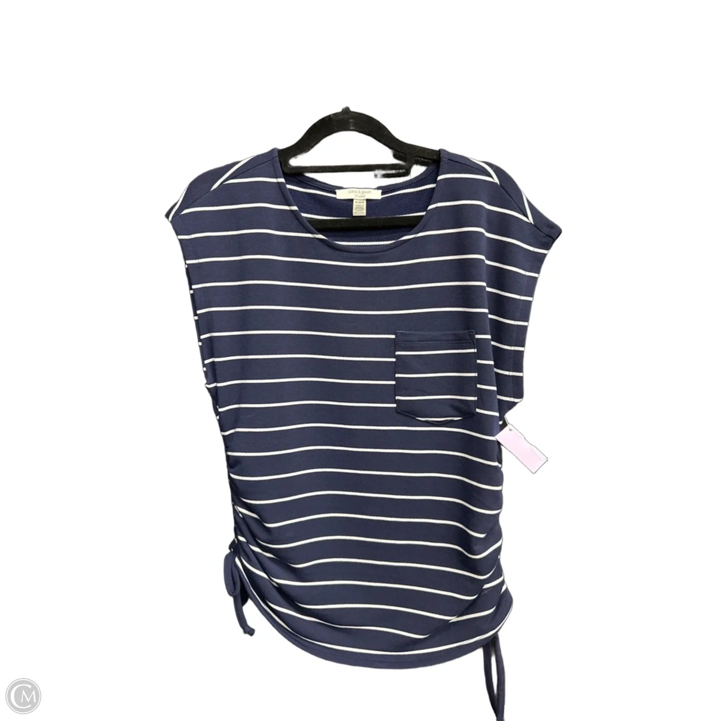 Top Sleeveless By Cable And Gauge In Navy, Size: M