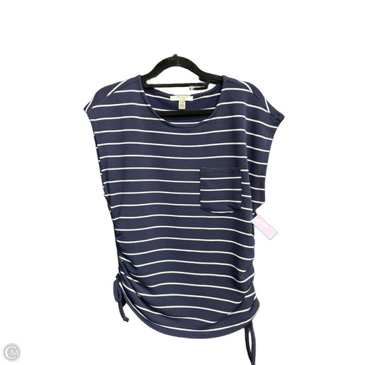 Top Sleeveless By Cable And Gauge In Navy, Size: M
