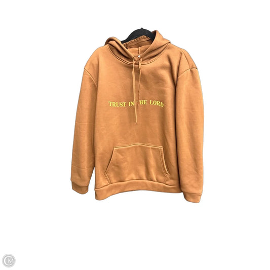 Sweatshirt Hoodie By Clothes Mentor In Brown, Size: L