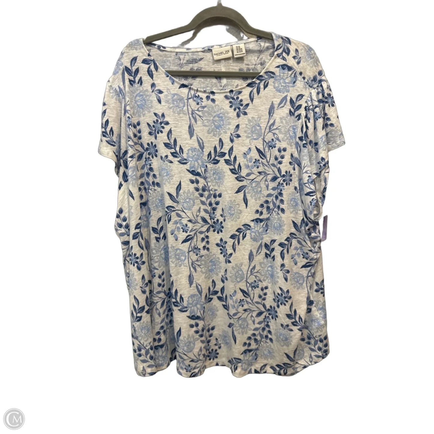Top Short Sleeve By Rachel Zoe In Blue, Size: 3x