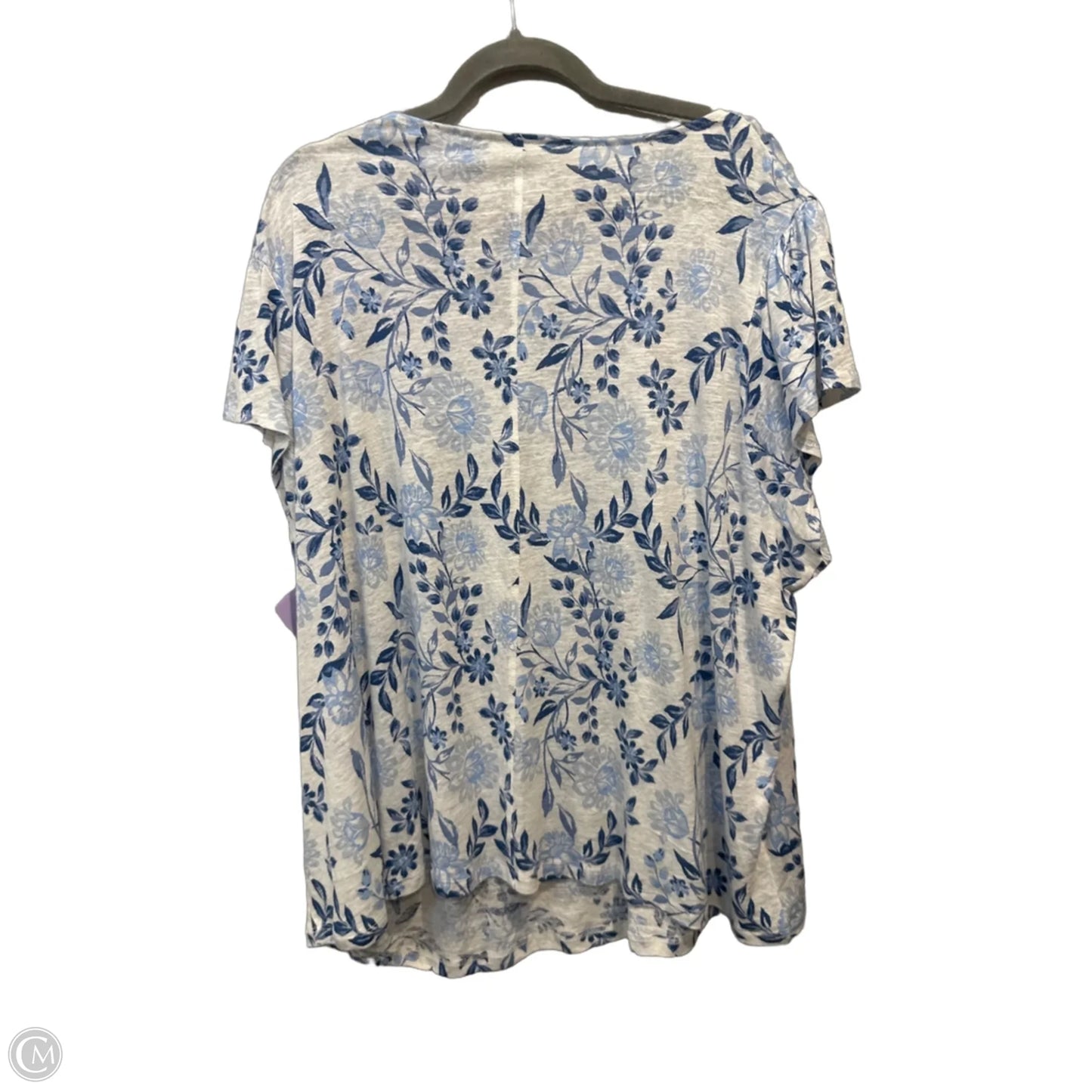 Top Short Sleeve By Rachel Zoe In Blue, Size: 3x