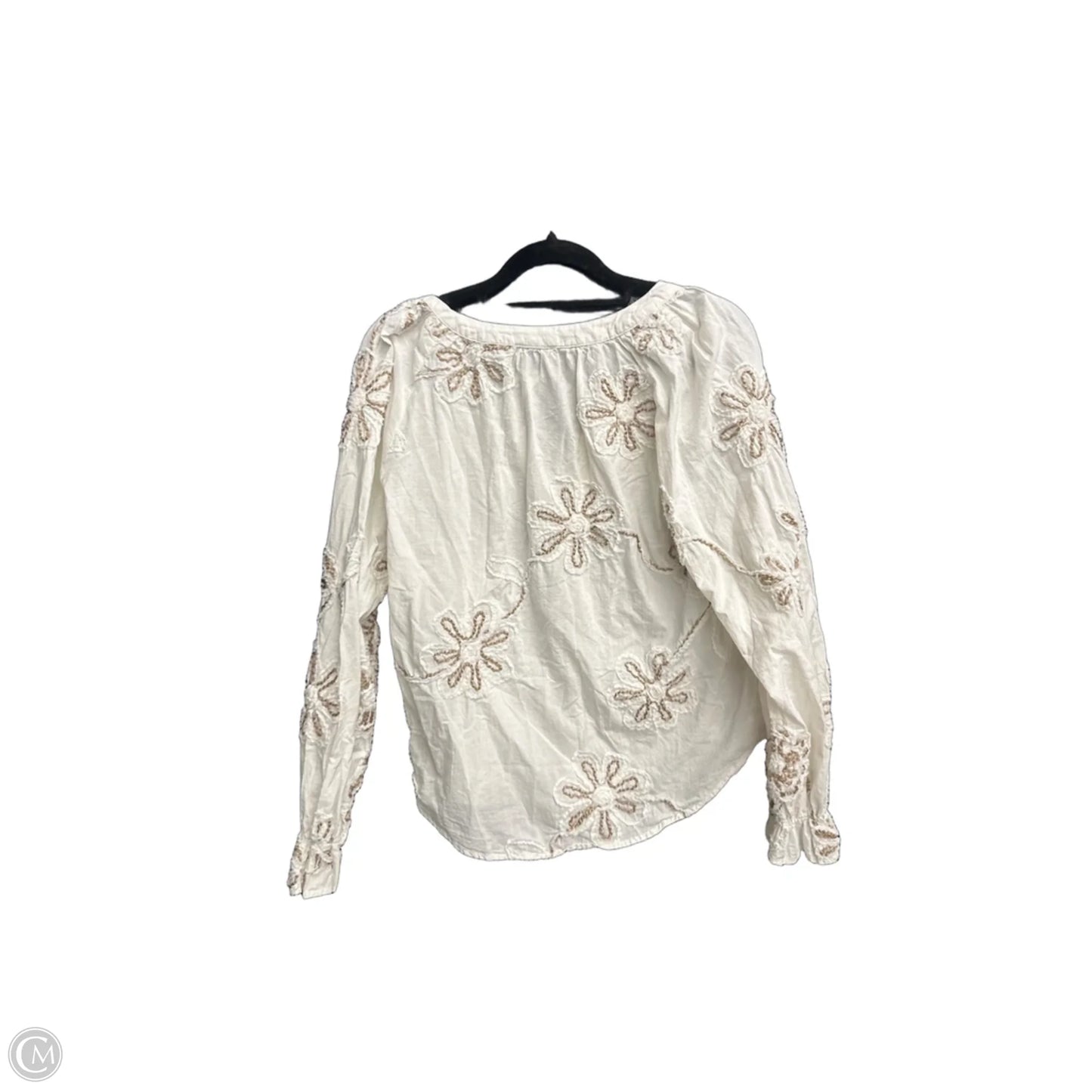 Top Long Sleeve By Industry In Cream, Size: S