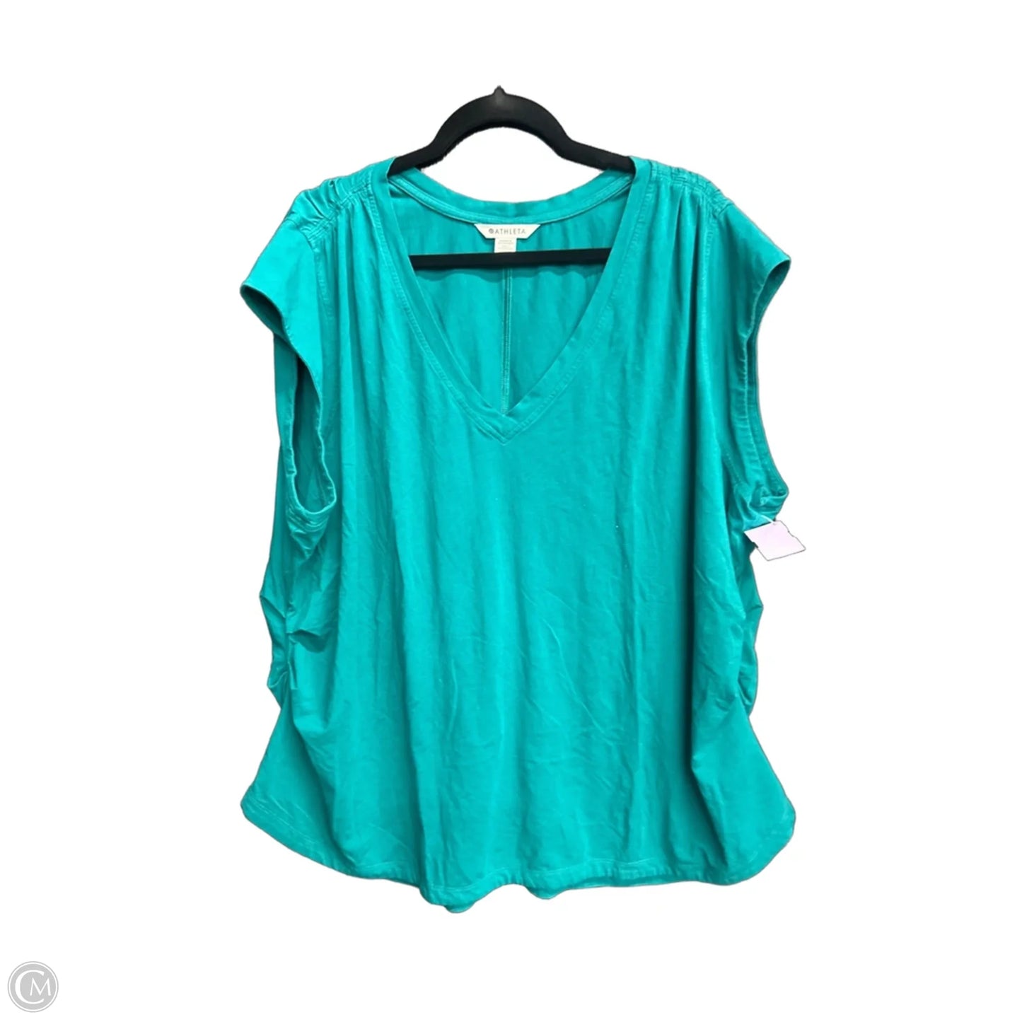 Athletic Top Short Sleeve By Athleta In Green, Size: 3x