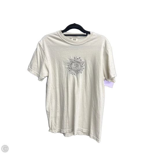 Top Short Sleeve By Comfort Colors In Cream, Size: S