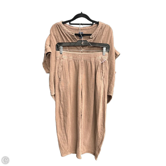 Top 2pc Short Sleeve By Gap In Brown, Size: S