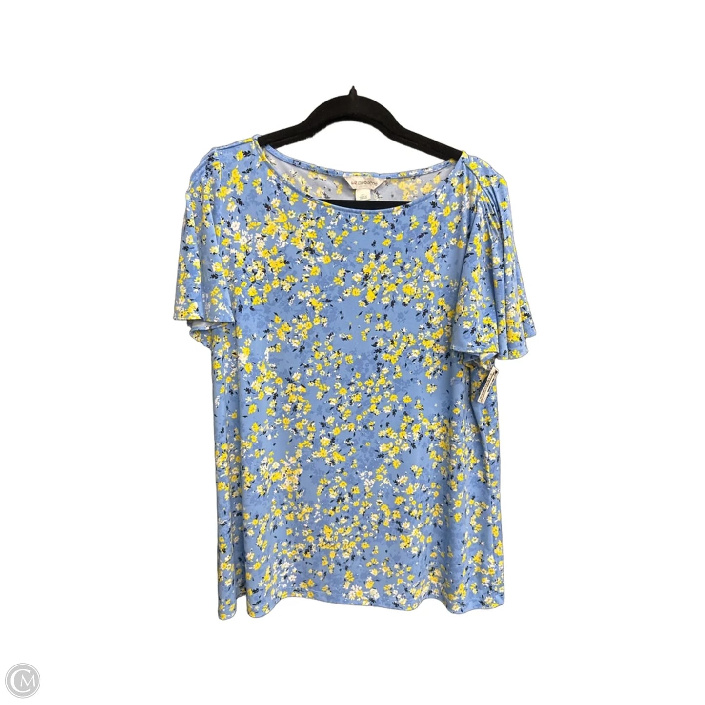 Top Short Sleeve By Liz Claiborne In Blue, Size: Xl