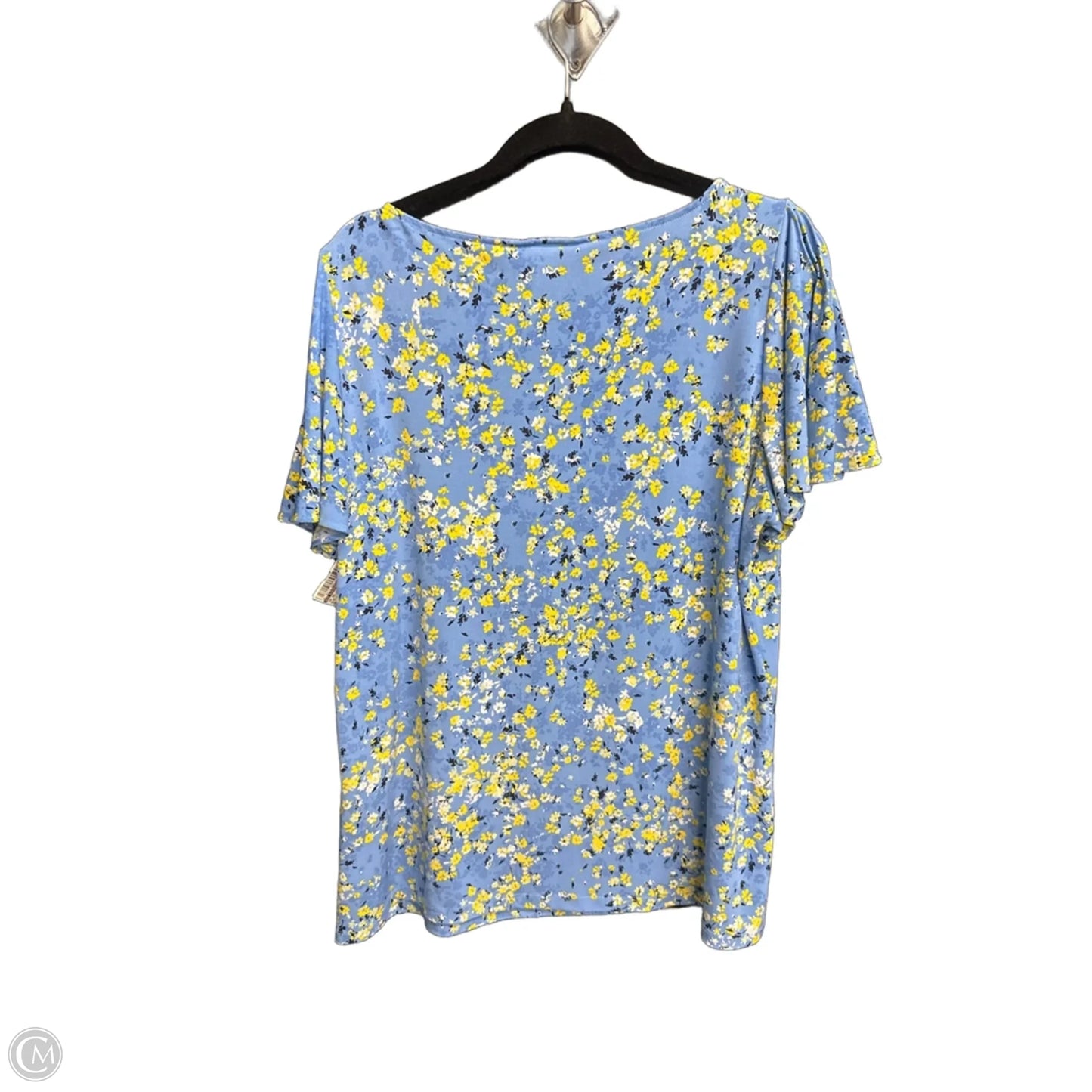Top Short Sleeve By Liz Claiborne In Blue, Size: Xl