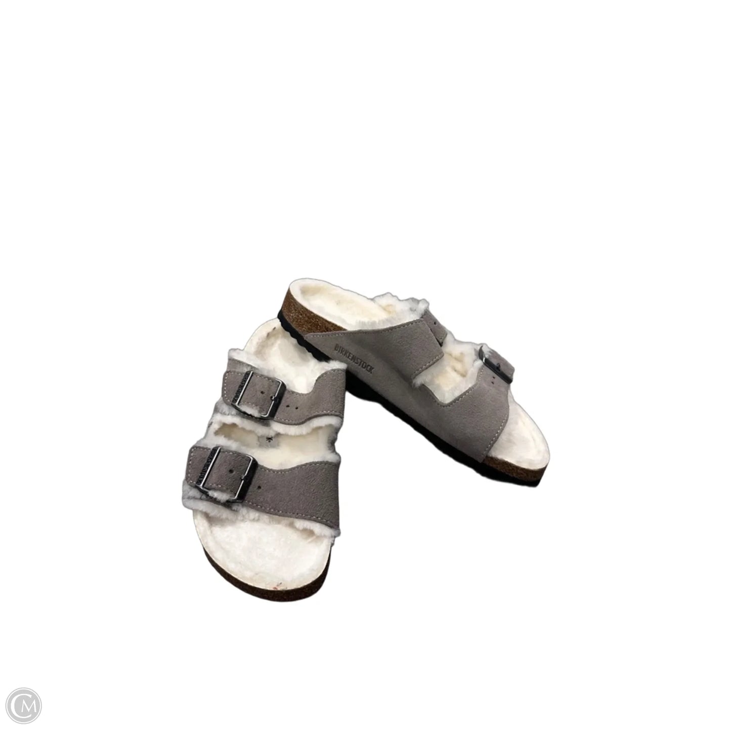 Sandals Flats By Birkenstock In Grey, Size: 9