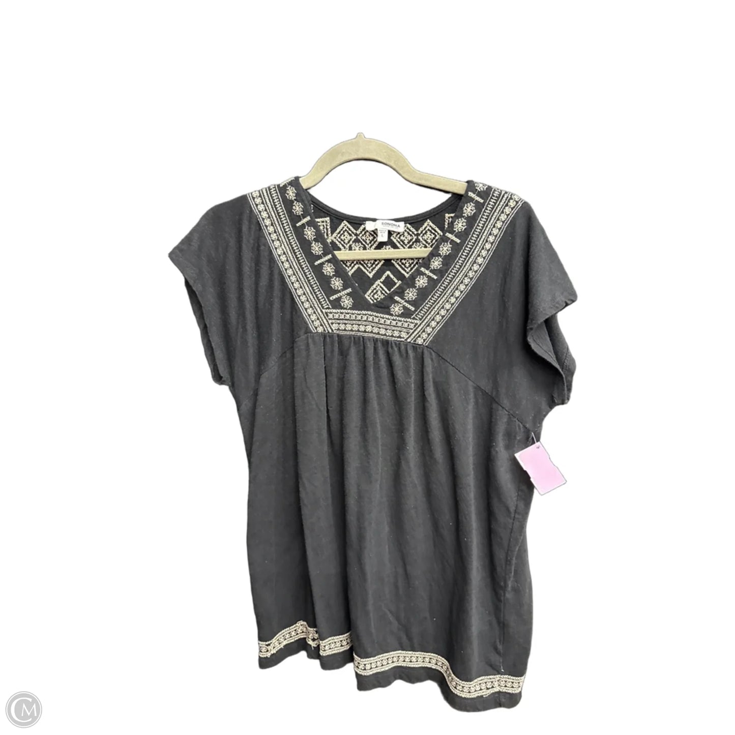Top Sleeveless By Sonoma In Black, Size: L