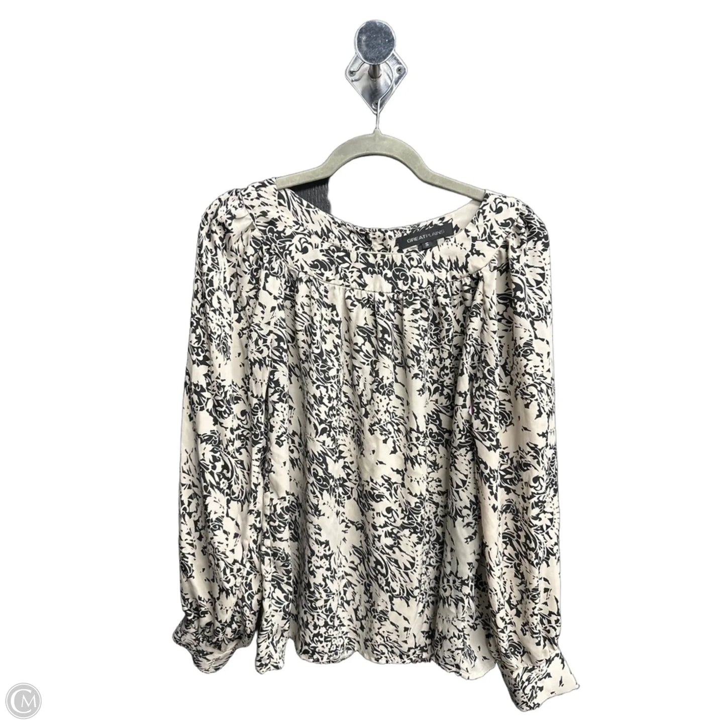 Top Long Sleeve By Clothes Mentor In Black & Cream, Size: S