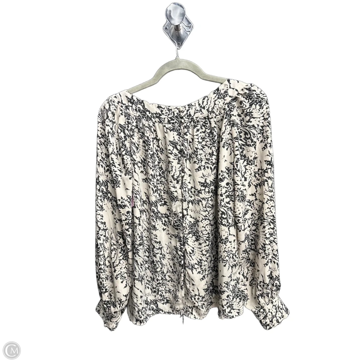 Top Long Sleeve By Clothes Mentor In Black & Cream, Size: S
