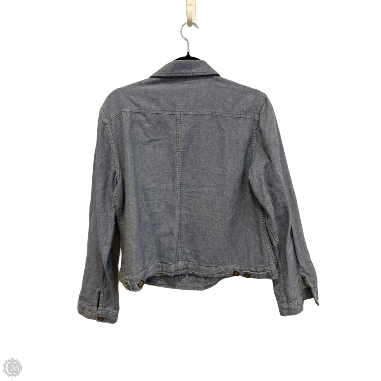 Top Long Sleeve By Flax In Blue Denim, Size: S
