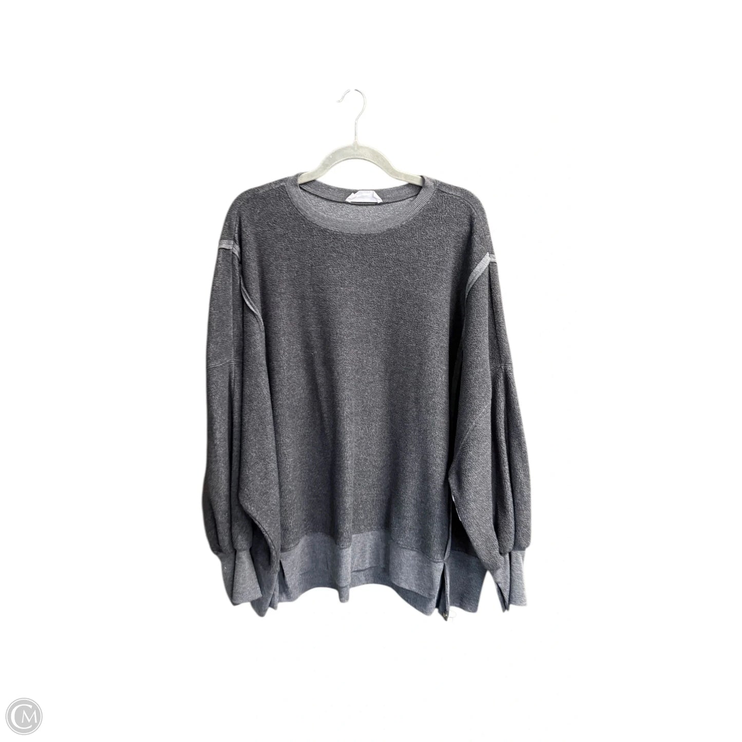 Sweatshirt By Double Zero In Grey, Size: M