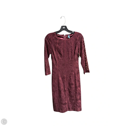Dress Work By Antonio Melani In Maroon, Size: Xs