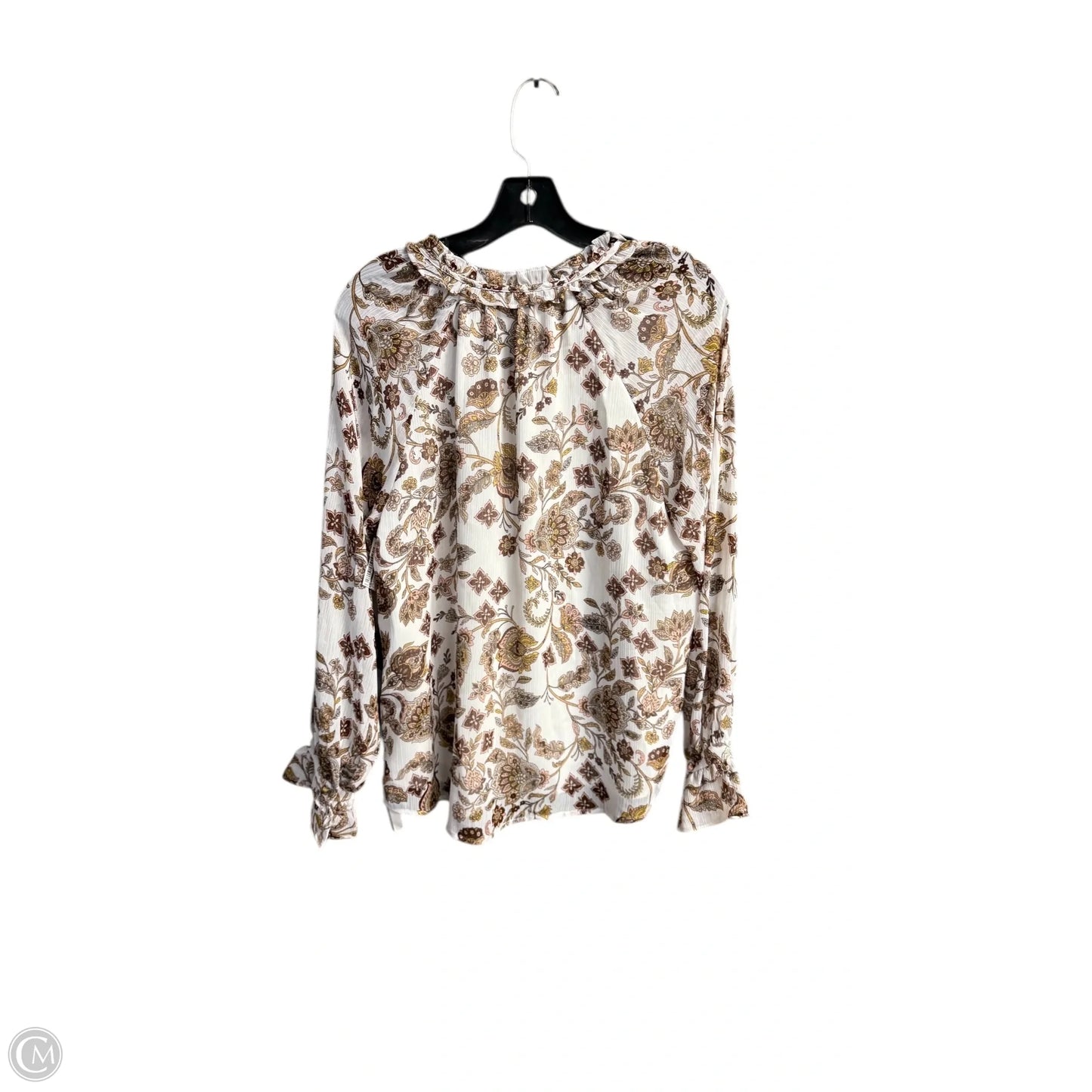 Top Long Sleeve By Loft In Floral Print, Size: S