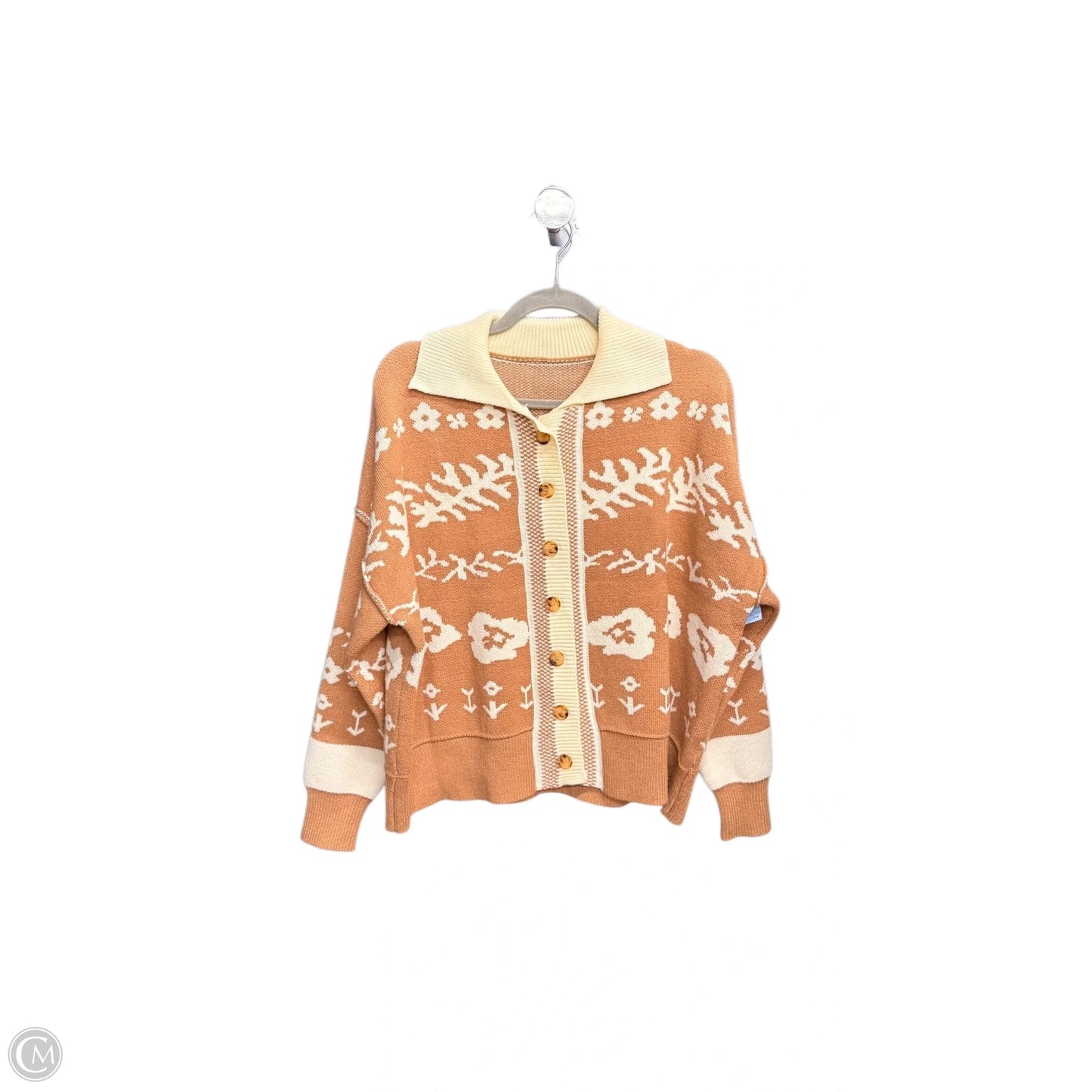 Sweater Cardigan By Clothes Mentor In Brown, Size: M