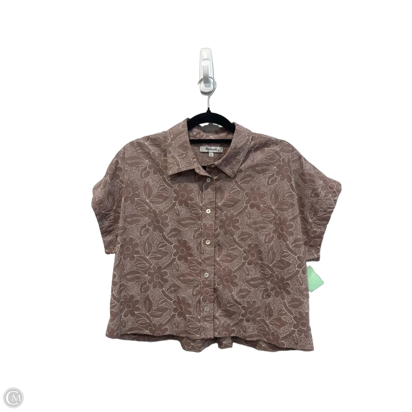 Top Short Sleeve By Madewell In Floral Print, Size: S