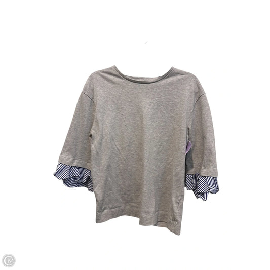 Top 3/4 Sleeve By Lauren By Ralph Lauren In Grey, Size: S