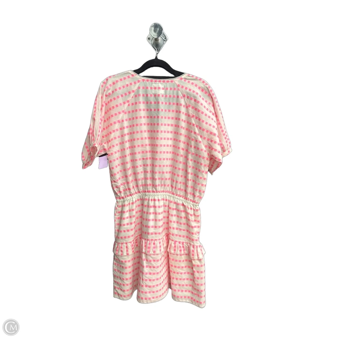 Dress Casual Short By Clothes Mentor In Pink & White, Size: M