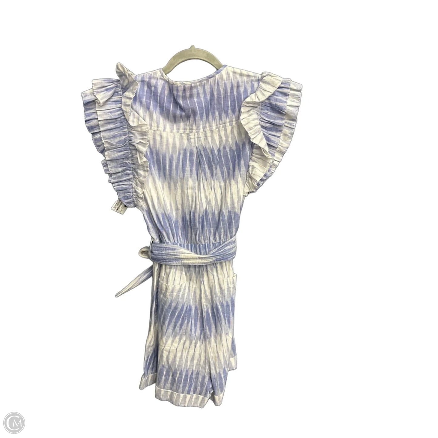 Romper By Clothes Mentor In Blue & White, Size: S