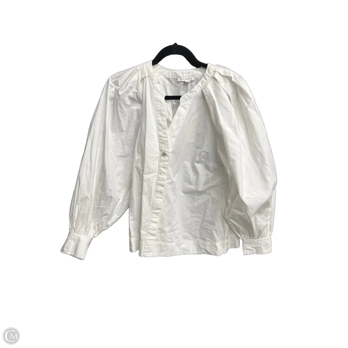 Blouse Long Sleeve By Free Assembly In White, Size: Xs