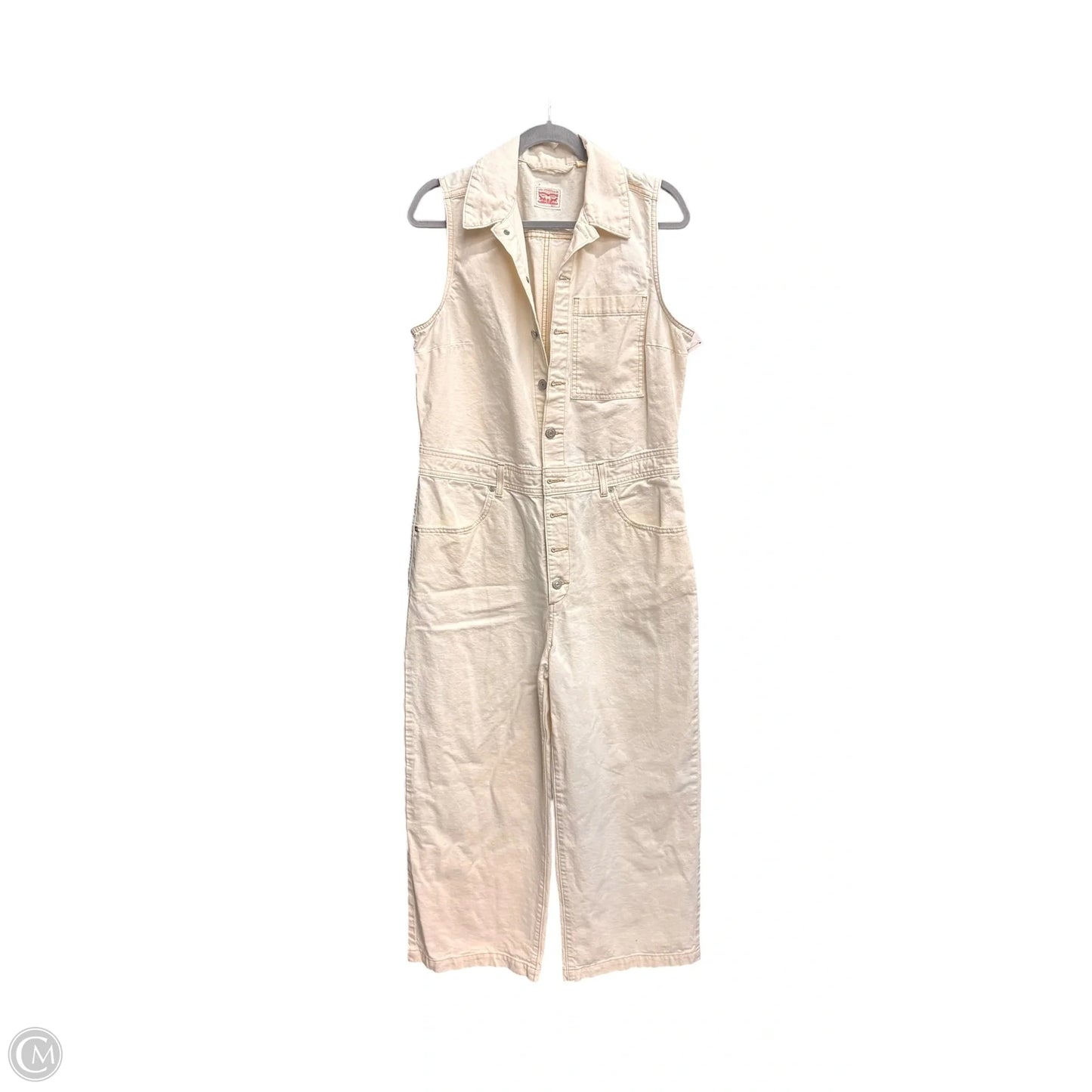 Jumpsuit By Levis In Cream, Size: L