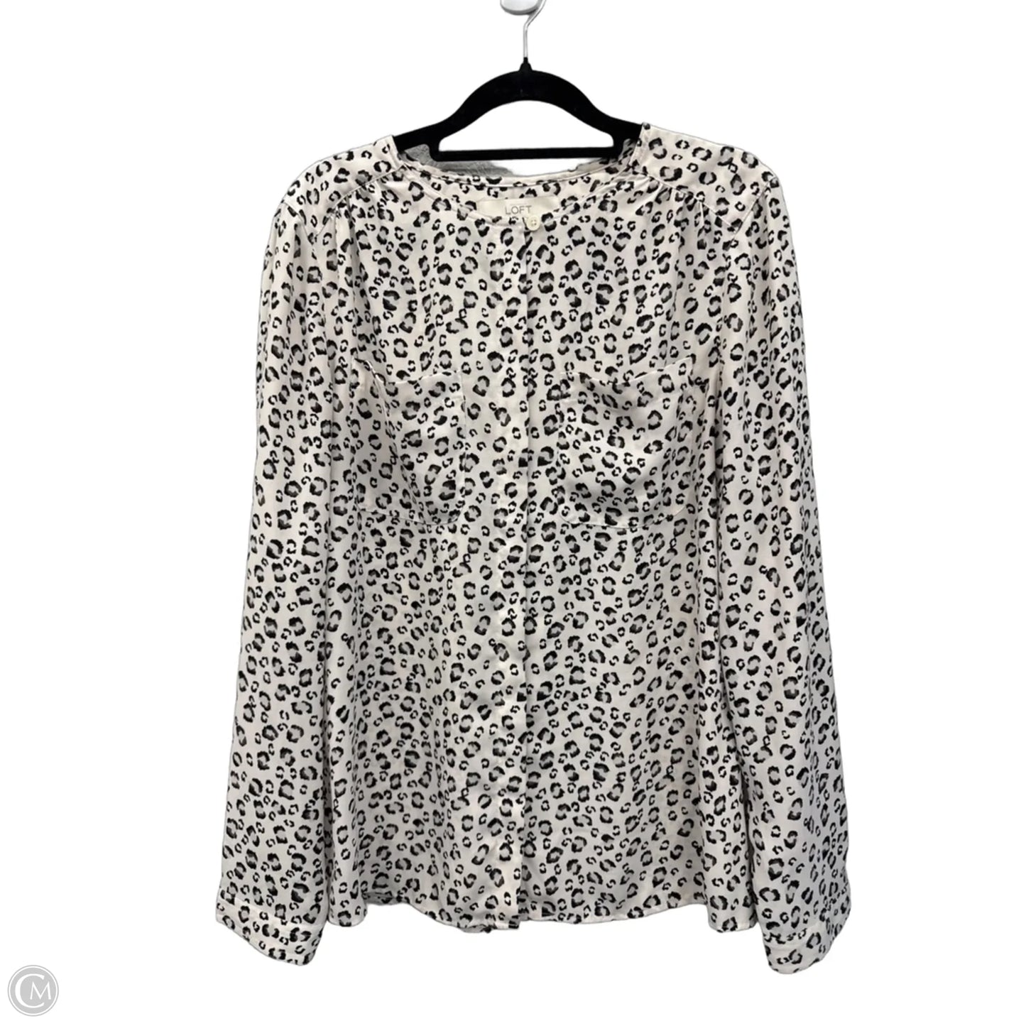 Blouse Long Sleeve By Loft In Animal Print, Size: M