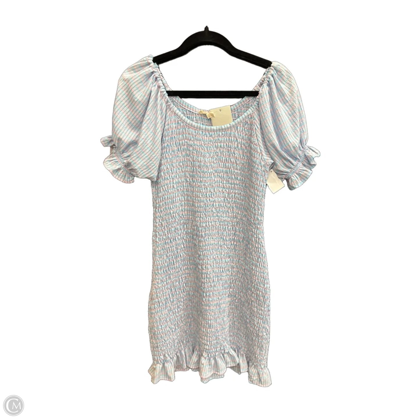 Dress Casual Short By Ee Some In Blue & Pink, Size: M