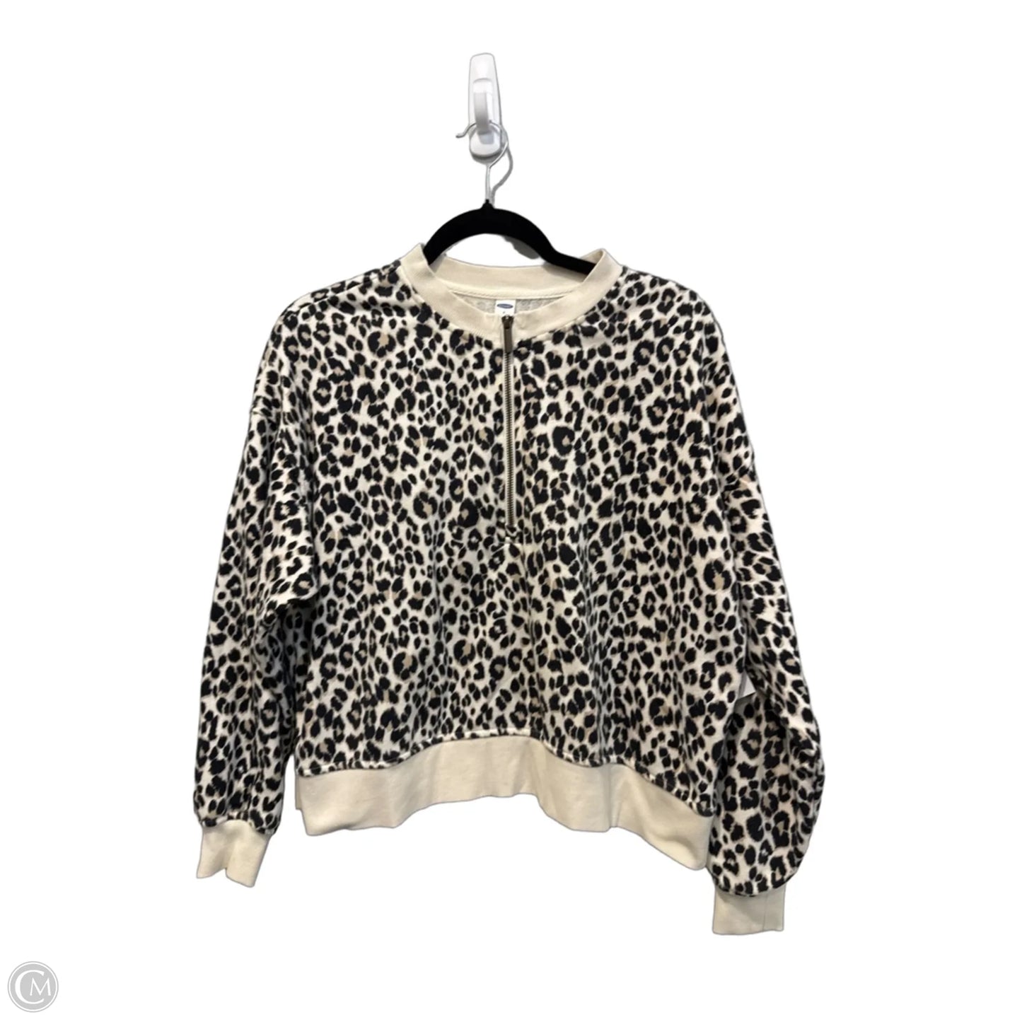Sweatshirt Crewneck By Old Navy In Animal Print, Size: S