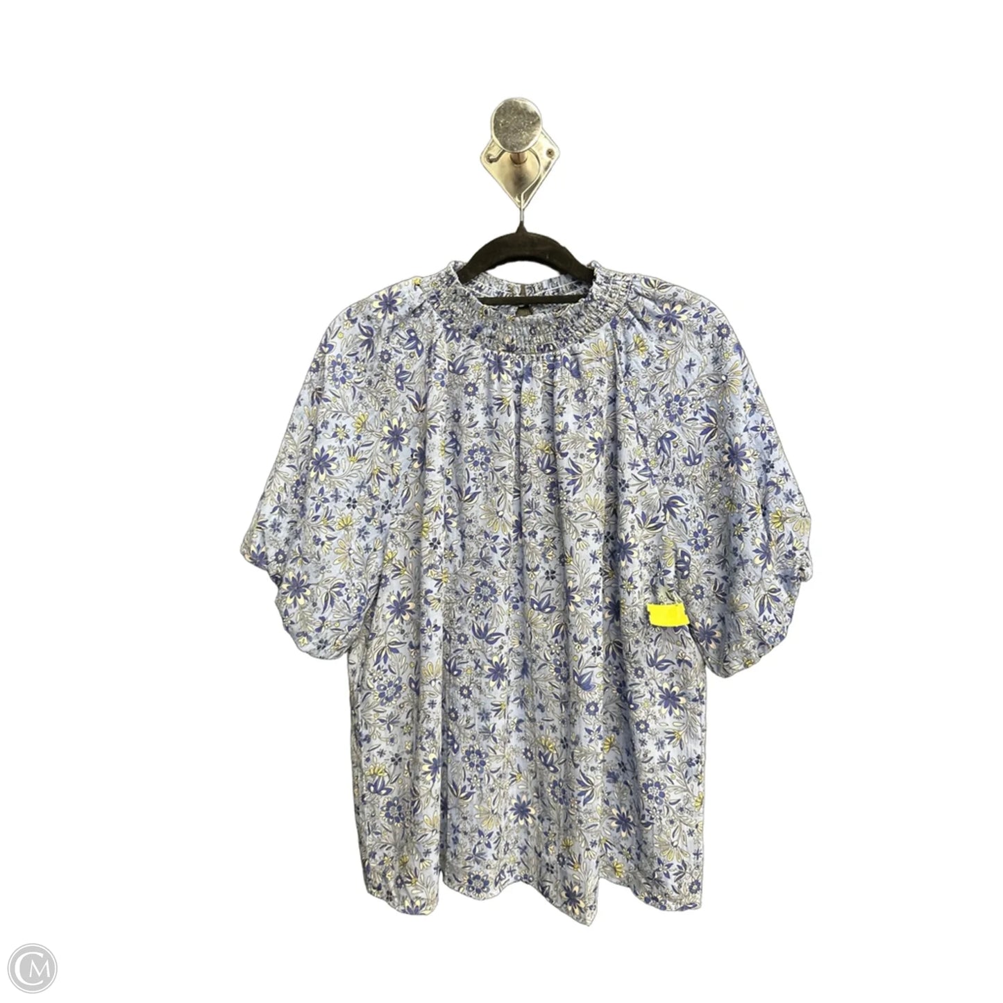 Top Short Sleeve By Loft In Floral Print, Size: M