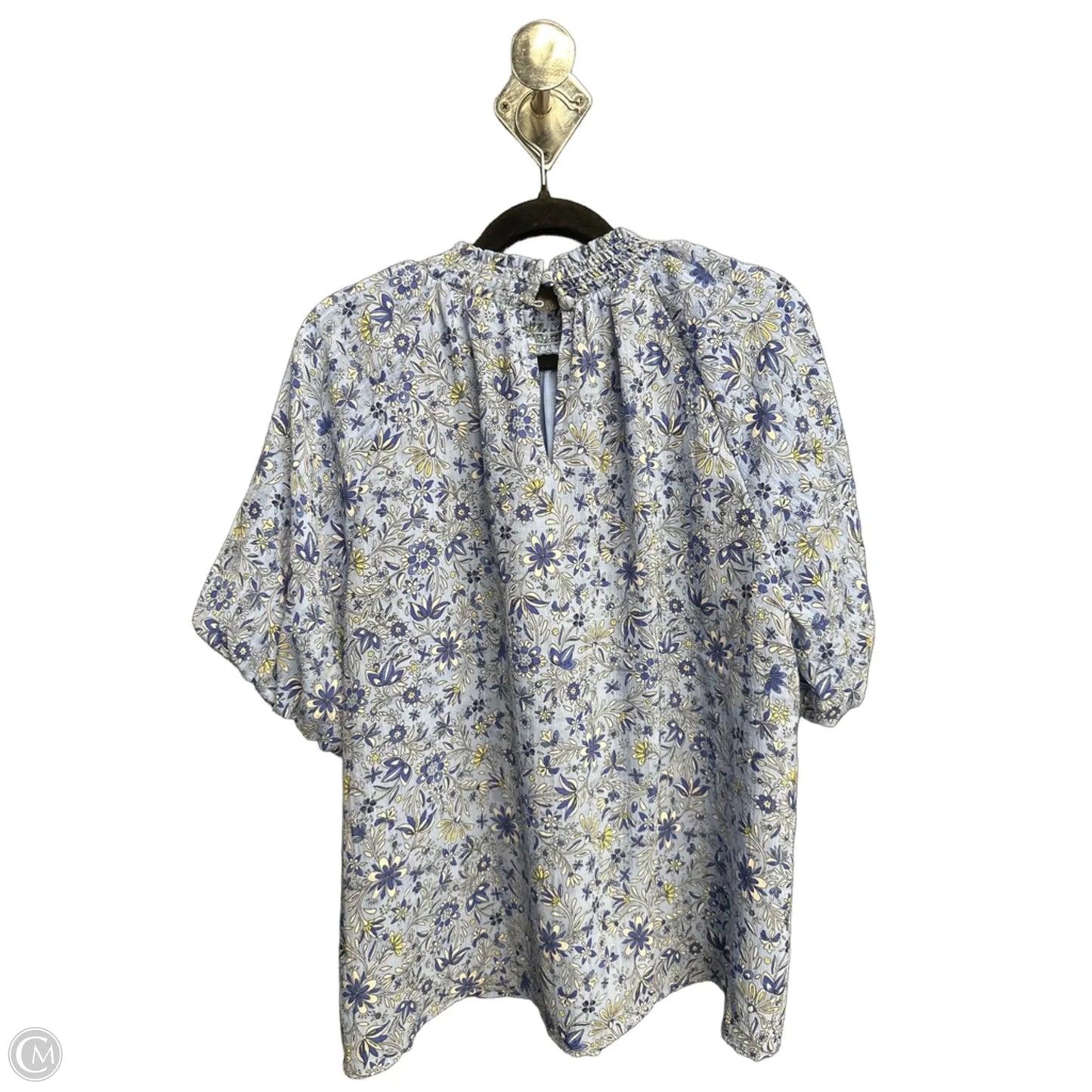 Top Short Sleeve By Loft In Floral Print, Size: M